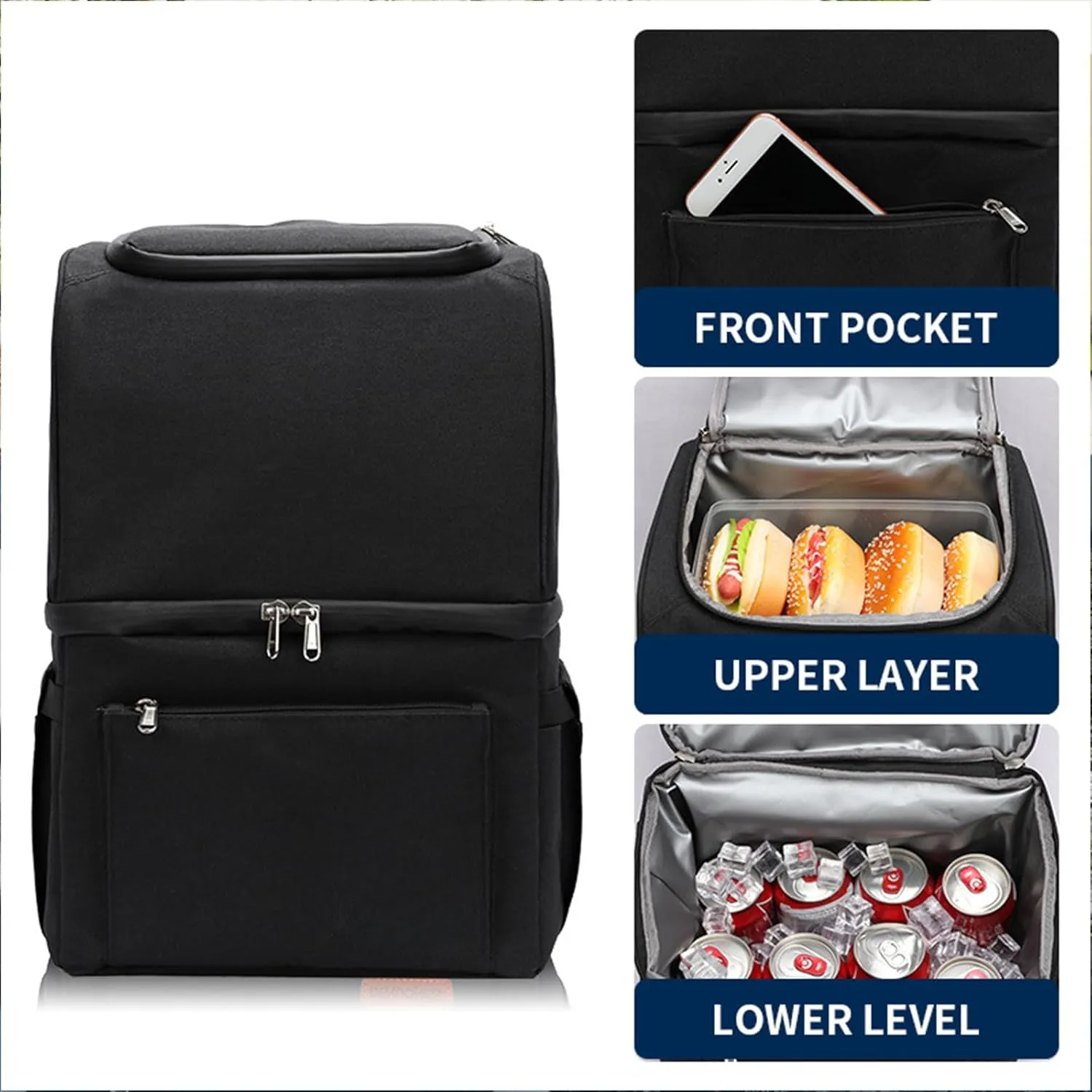 Car Camping Coolers for DS 3 Crossback/7 Crossback/Concept/3/4/5/6/9, Waterproof Portable Cooler, Leak Proof Picnic Insulated Bag, Ultra-Light Premium Ice Chest Box,F-Rainforest Camouflage