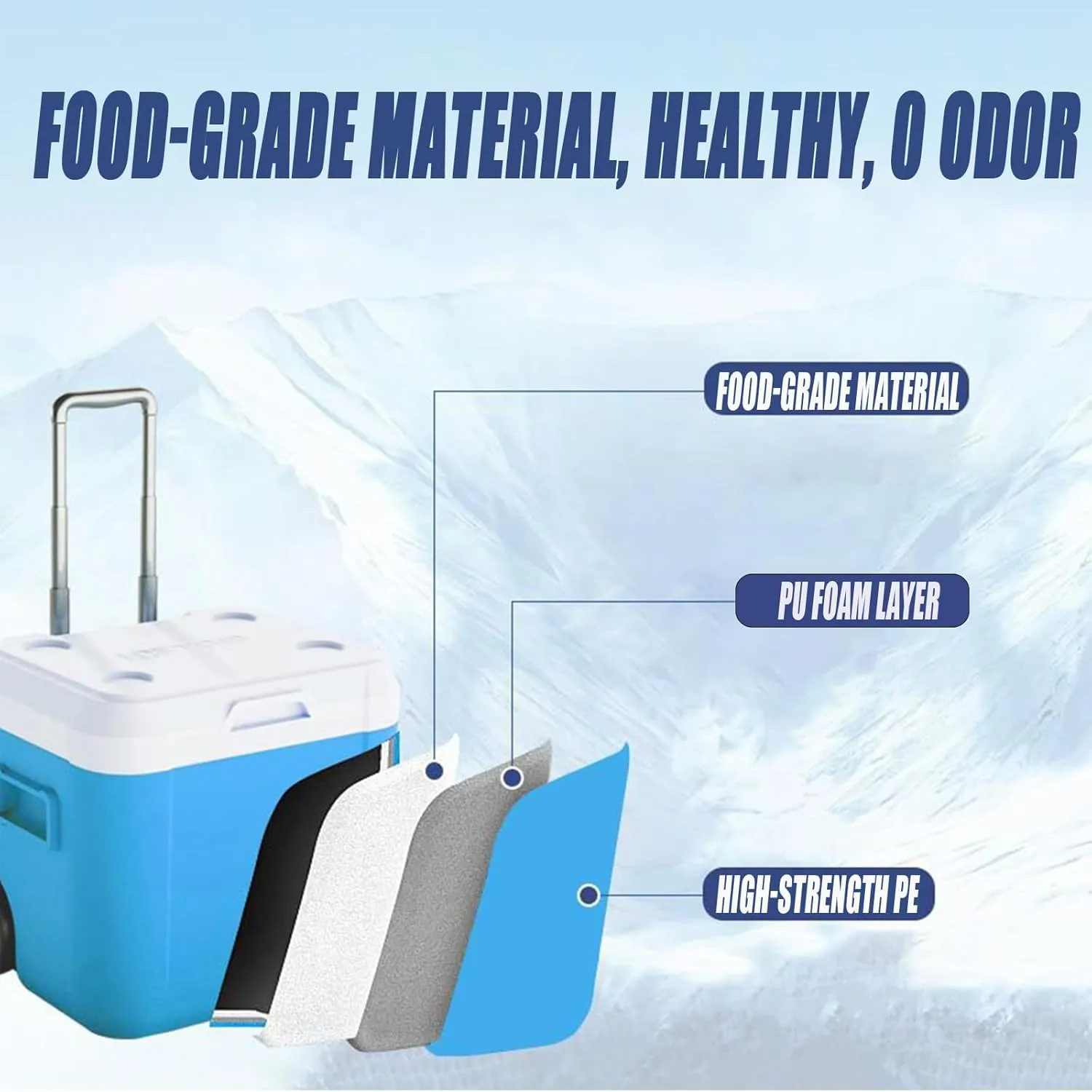 Car Camping Coolers for Kia Ceed/EV3/EV6/EV9/Niro/Optima/Picanto/Rio, Leak Proof Cooler, Portable Lightweight Ice Chest Box, Compartments Waterproof Insulated Bag