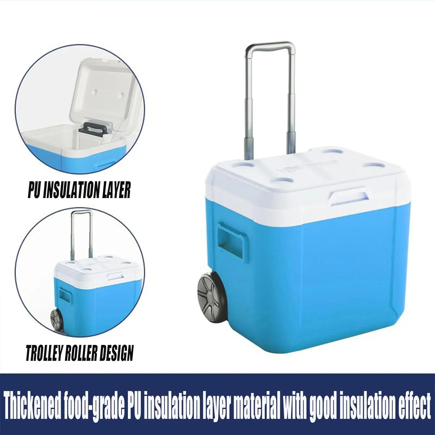 Car Camping Coolers for Kia Ceed/EV3/EV6/EV9/Niro/Optima/Picanto/Rio, Leak Proof Cooler, Portable Lightweight Ice Chest Box, Compartments Waterproof Insulated Bag