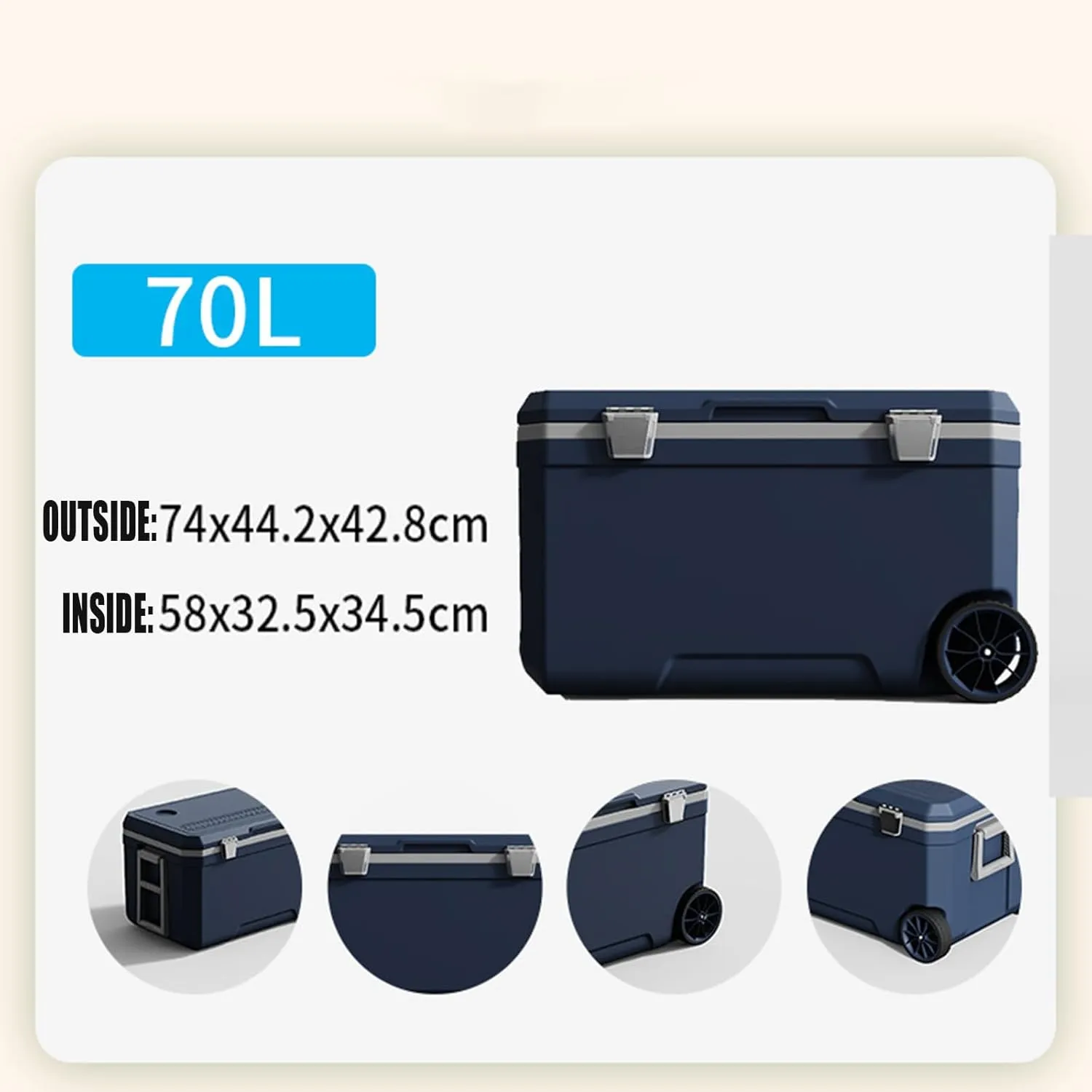 Car Camping Coolers for Porsche Boxster/Cayman/Cayenne/Macan/Panamera/Taycan, Waterproof Portable Cooler, Leak Proof Picnic Insulated Bag, Ultra-Light Premium Ice Chest Box,C-Blue-70L