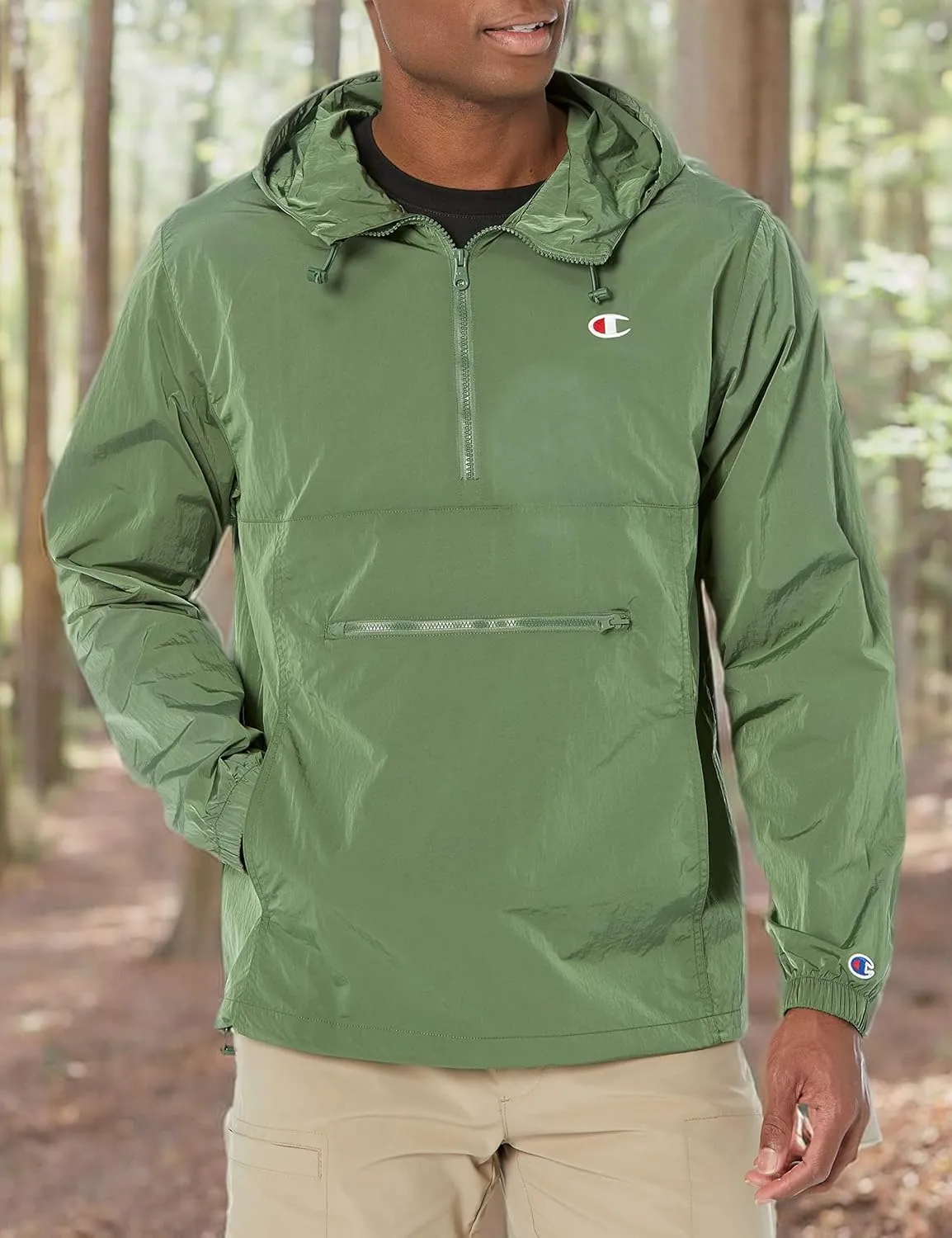 Champion Men's Packable Anorak Quarter-Zip Jacket