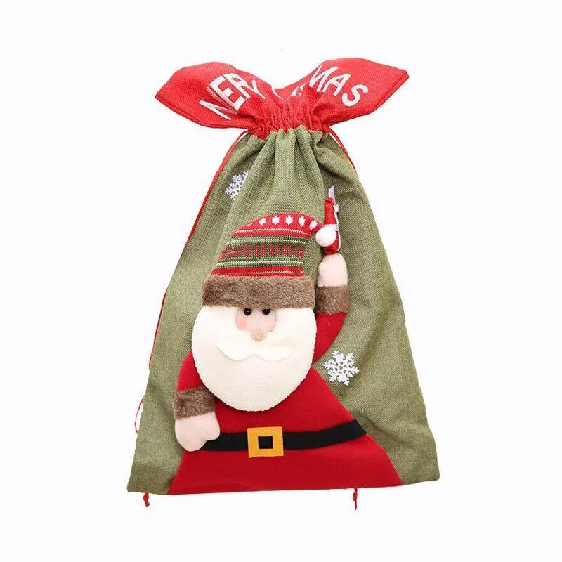 Christmas Gift Bags 1PC Xmas Santa Gifts Sack