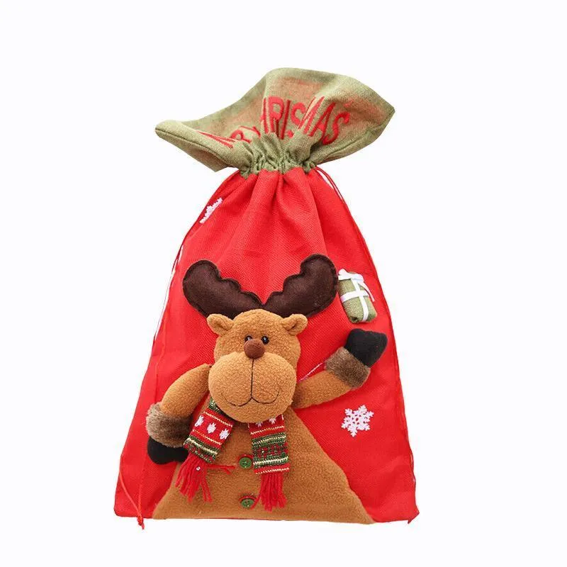 Christmas Gift Bags 1PC Xmas Santa Gifts Sack
