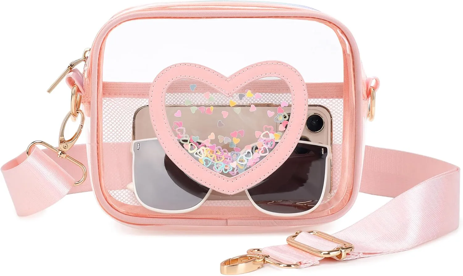 Clear Crossbody Bag for Women Girls Kids Purse Toddlers Shoulder Messenger Handbags Transparent Bags Wallet Pouch