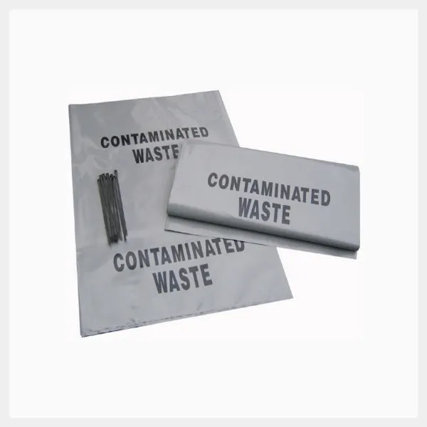 Contaminated Waste Bags & Ties - 10 Pack