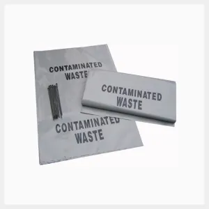 Contaminated Waste Bags & Ties - 10 Pack