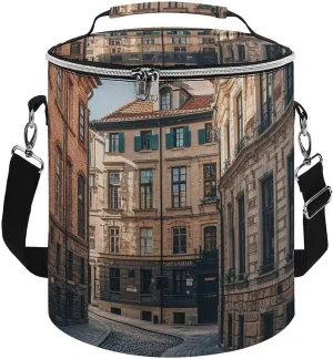 Cooler Backpack for Men Women Insulated Leakproof Waterproof Cooler Backpack Facade Architecture Urban Image Cooler Bag Large Capacity Lightweight Backpack Cooler for Travel Camping Beach Ice Chest