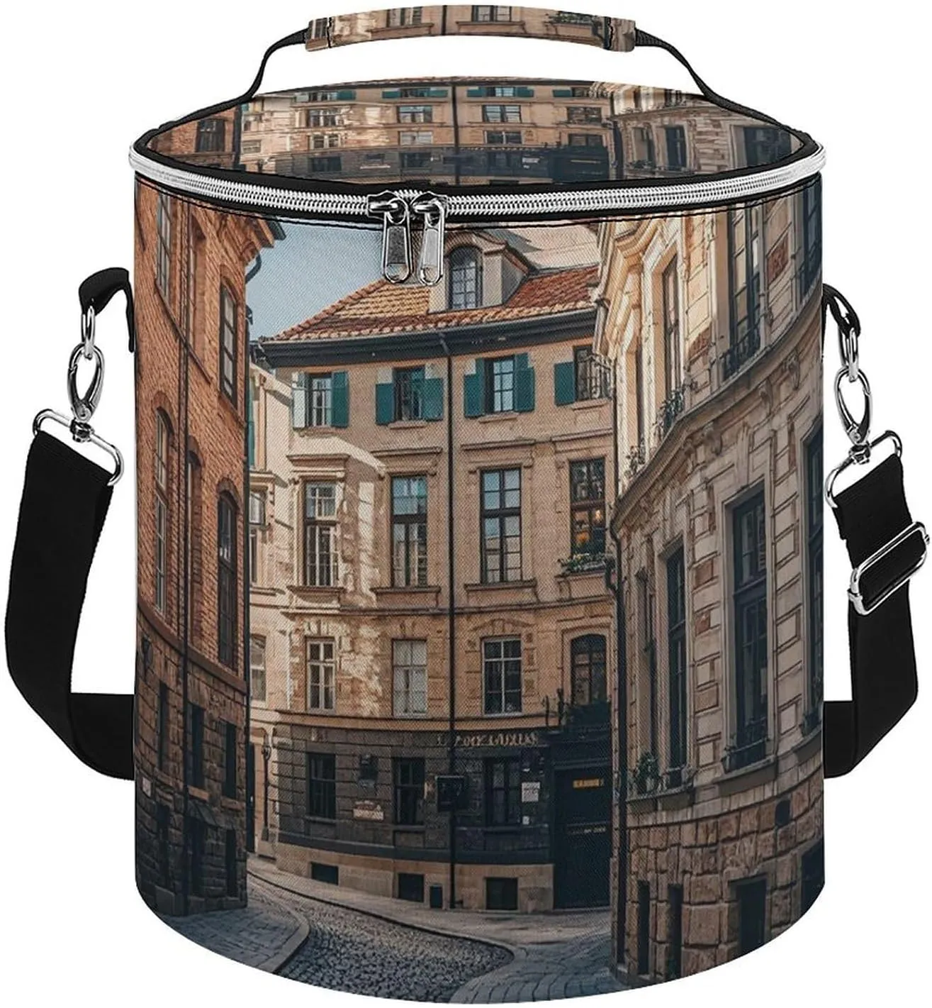 Cooler Backpack for Men Women Insulated Leakproof Waterproof Cooler Backpack Facade Architecture Urban Image Cooler Bag Large Capacity Lightweight Backpack Cooler for Travel Camping Beach Ice Chest