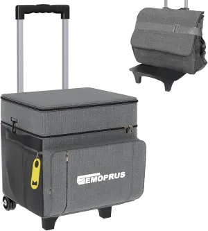 Cooler with Wheels and Handle, 50 Can Rolling Cooler, Portable Collapsible Soft Cooler Bag with Wheels,Leakproof Insulated Wheeled Cooler for Beach, Camping, Patio Travel, Outdoor, Ball Fields
