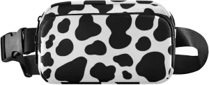 Cow Pattern Fanny Packs for Women Men Belt Bag with Adjustable Strap Fashion Waist Packs Crossbody Bag Waist Pouch for Outdoor Hiking Running Travel