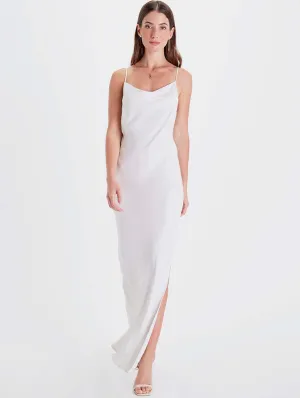 Cowl Neck TENCEL™ Modal Vegan Gown | Snow White