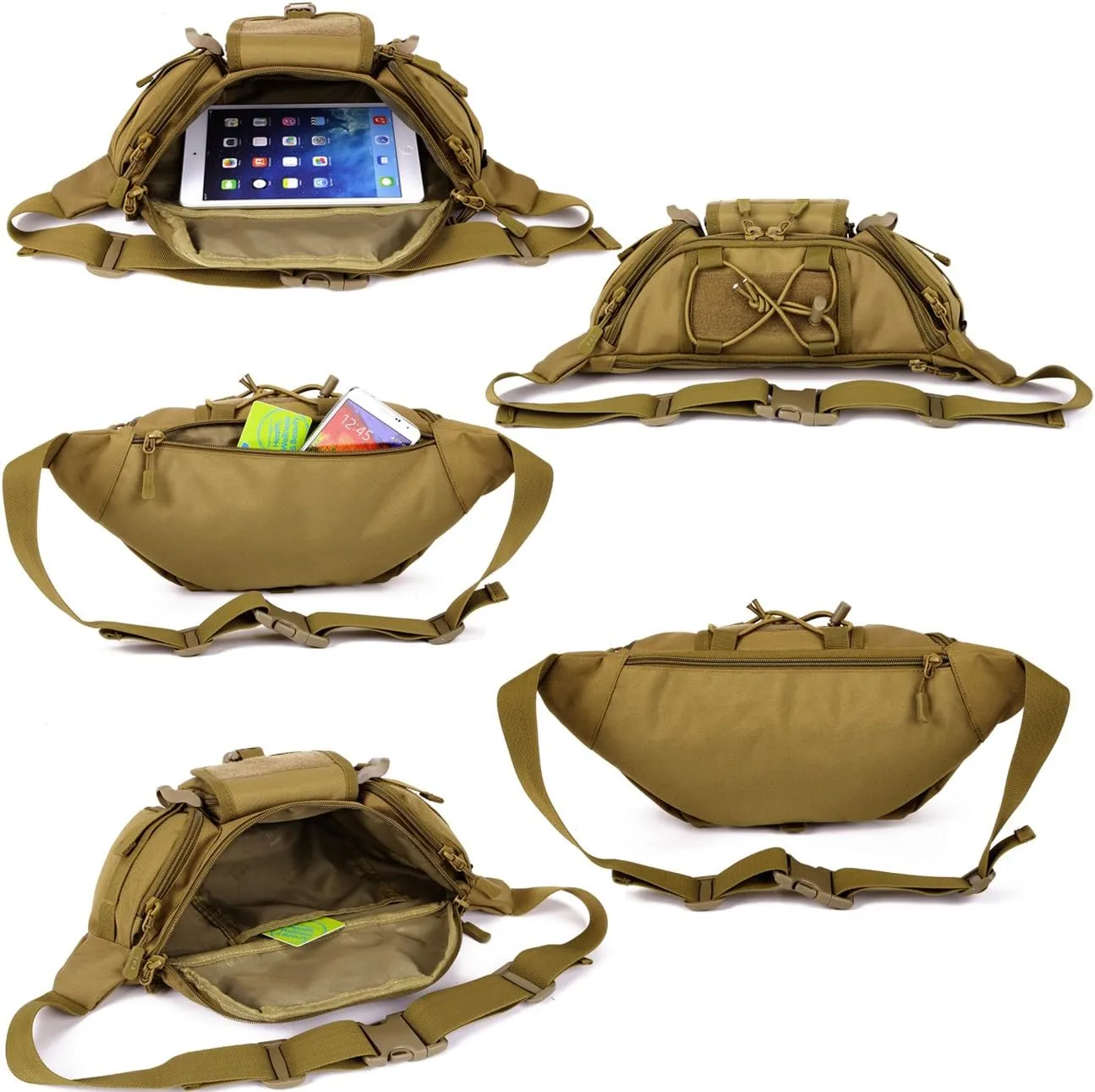 CREATOR Tactical Waist Pack Military Fanny Pack for Men Outdoor Army Waist Bag Large Waist Pack for Daily Life Cycling Camping Hiking Hunting Fishing