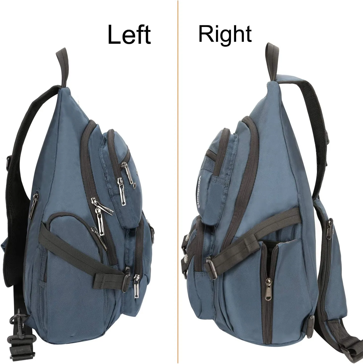 Crossbody Sling Bag Backpack for Men & Women Large Fits 13" Laptop Tablets Blue