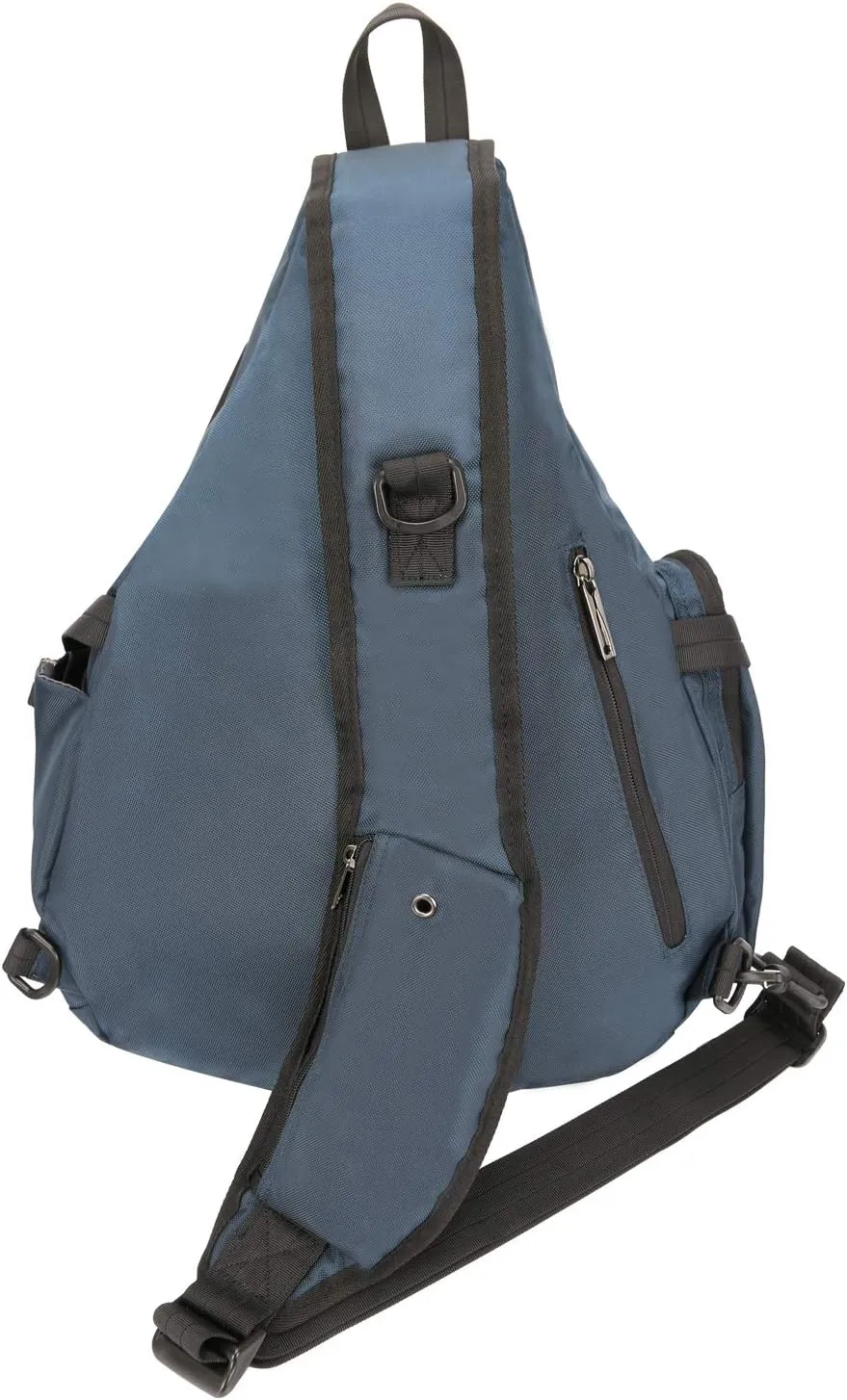 Crossbody Sling Bag Backpack for Men & Women Large Fits 13" Laptop Tablets Blue