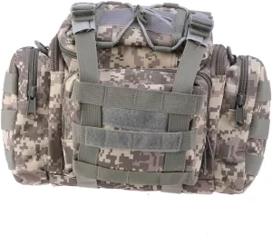 Cu Camouflage Fly Fishing Bag Large Capacity Duffle Padded Adjustable Shoulder Strap for Comfort
