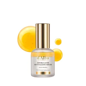 d'alba Piedmont Italian White Truffle Double Layer Revitalizing Serum, 100hr Hydration, Hyaluronic Acid and Centella Asiatica, Skin Firming and Tightening, Long-lasting Korean Skin Care (1.01 fl.oz)