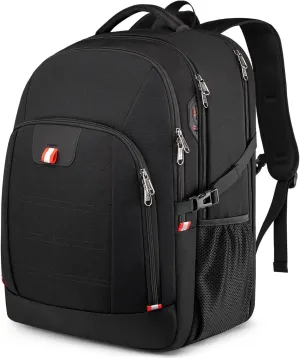 Della Gao Travel Laptop Backpack, Anti Theft Backpack for Men and Women with USB Charging Port Business Computer Backpack Bag (Black, 18.4 Inch)
