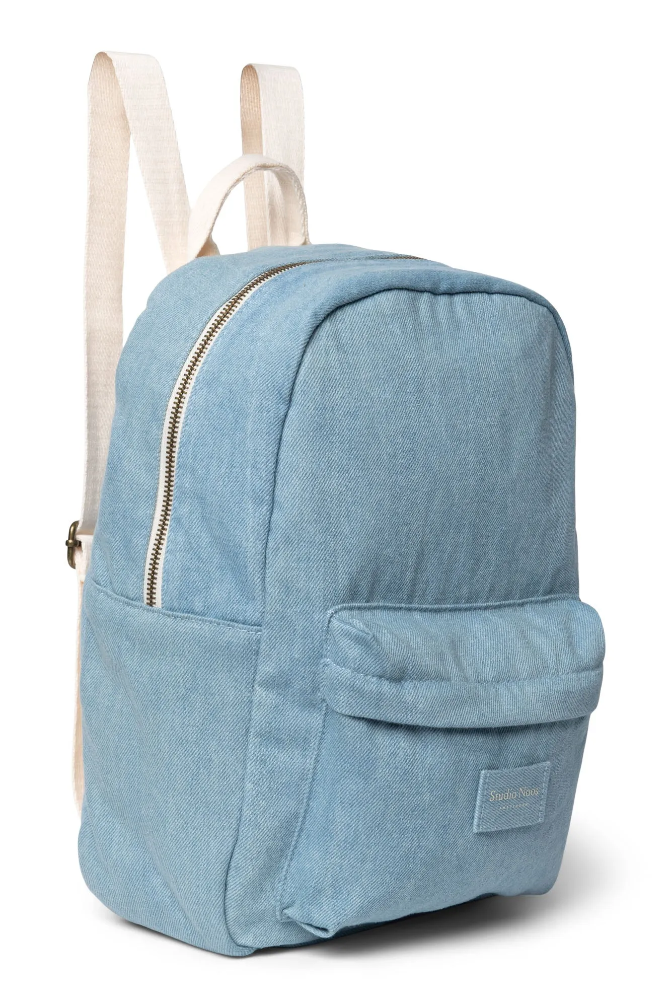 Denim Solid Midi Backpack