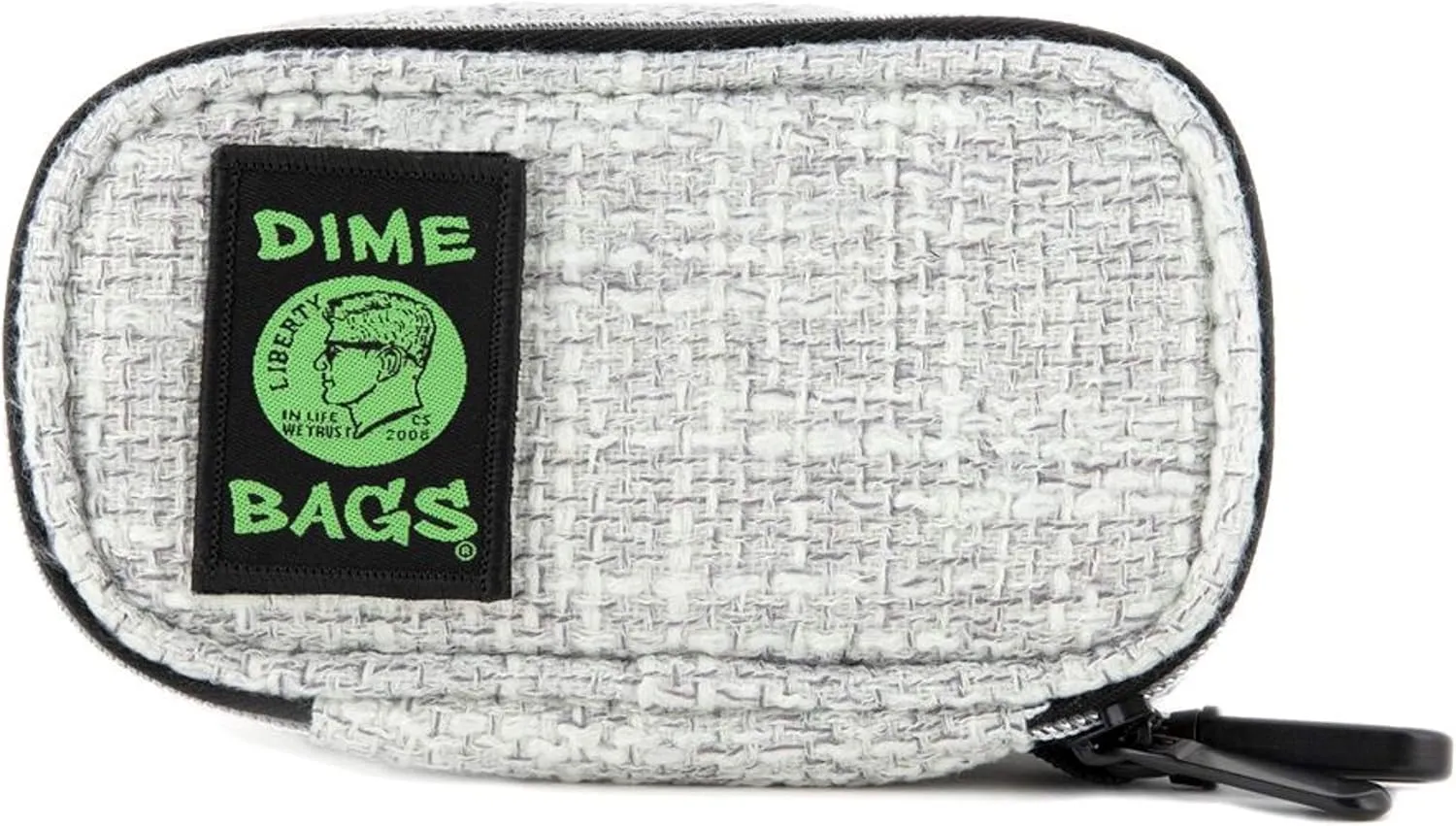 DIME BAGS - Pod Padded Travel Case with Keychain Clip - Protective Hemp Pouch with Padded Interior (6 Inch, Grey)
