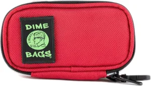 DIME BAGS - Pod Padded Travel Case with Keychain Clip - Protective Water-Resistant Pouch with Padded Interior (6 Inch, Crimson)