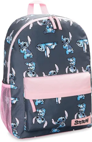 Disney Backpack for Girls, Stitch School Bags for Girls (Navy/Pink)