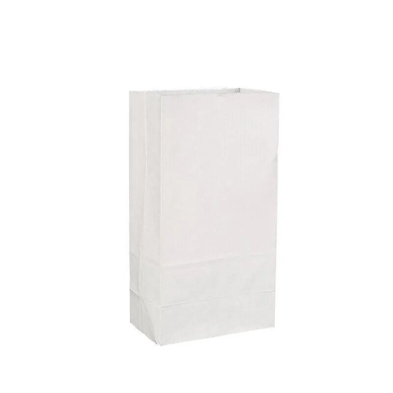 Disposable Greaseproof Paper Bags 100PCS 3Sizes White
