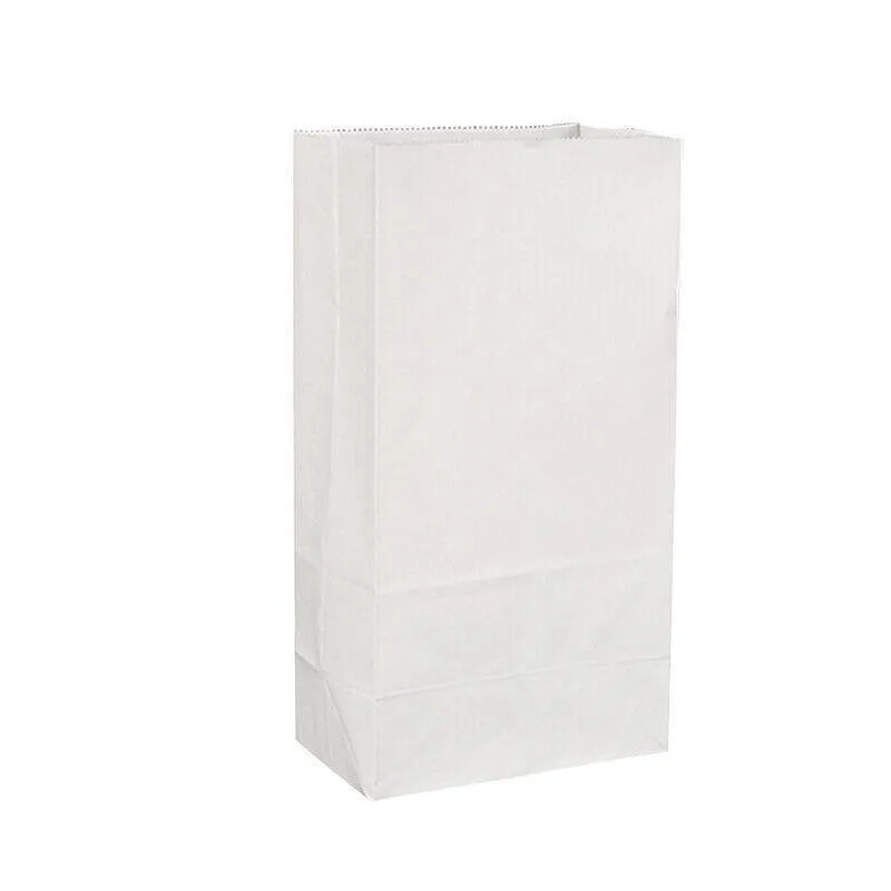 Disposable Greaseproof Paper Bags 100PCS 3Sizes White