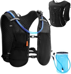 ECOHUB Running Hydration Vest Backpack, Lightweight Breathable Pack with 2L Water Bladder Bag Daypack for Hiking Trail Running Cycling Race Marathon for Women Men