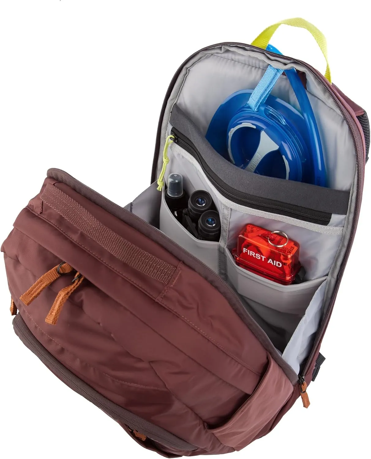 Eddie Bauer Venture Backpack with Organization Compartments and Hydration/Laptop Compatible Sleeve, Redwood/Antique Gold, 30L