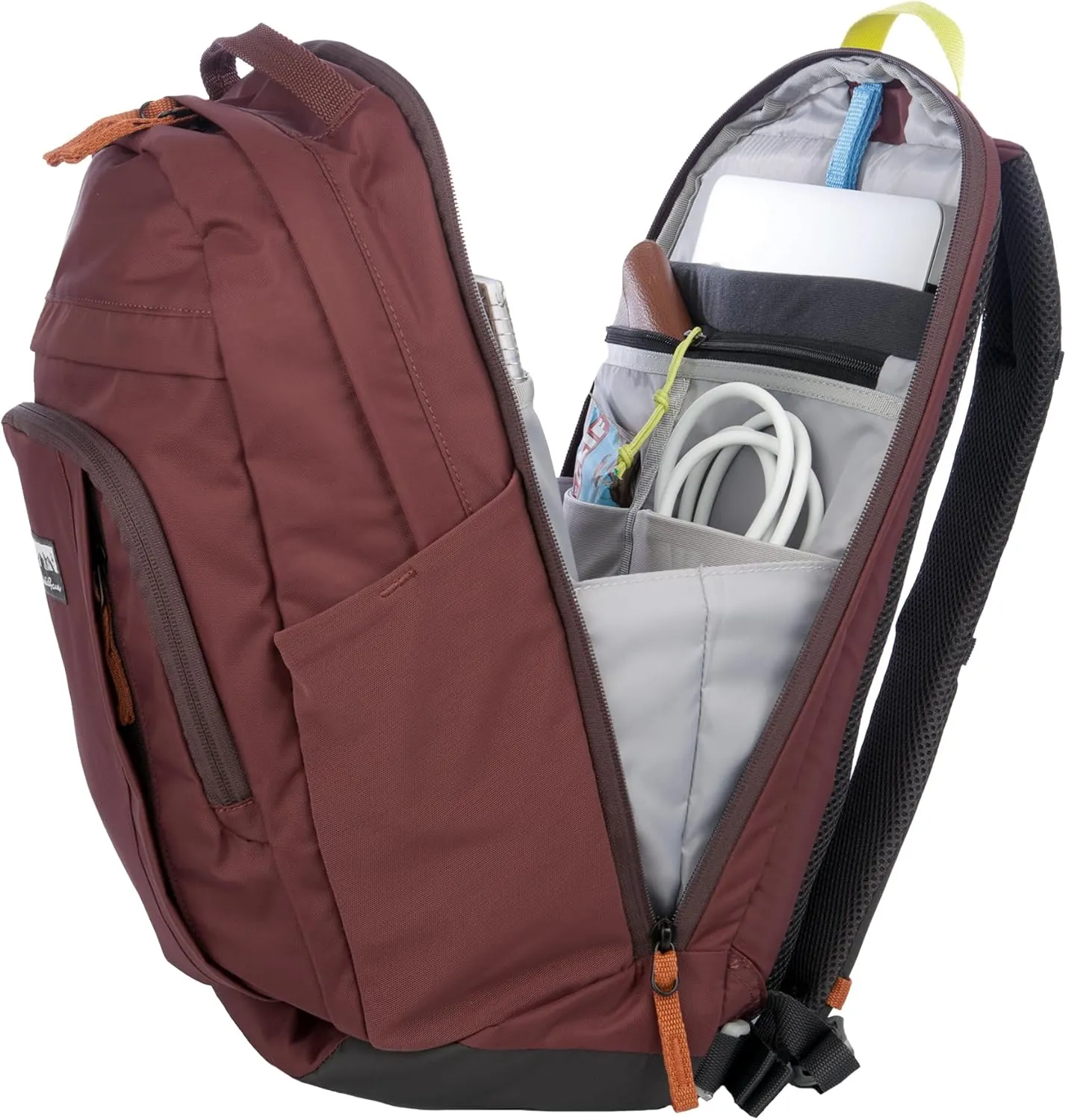 Eddie Bauer Venture Backpack with Organization Compartments and Hydration/Laptop Compatible Sleeve, Redwood/Antique Gold, 30L
