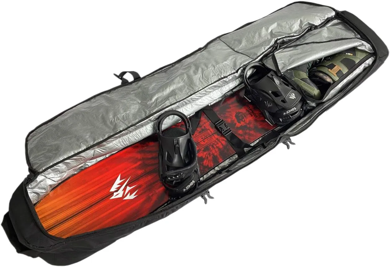Element Equipment Wheeled Padded Snowboard Bag Ultimate Double - Premium High End Double Roller Travel Bag