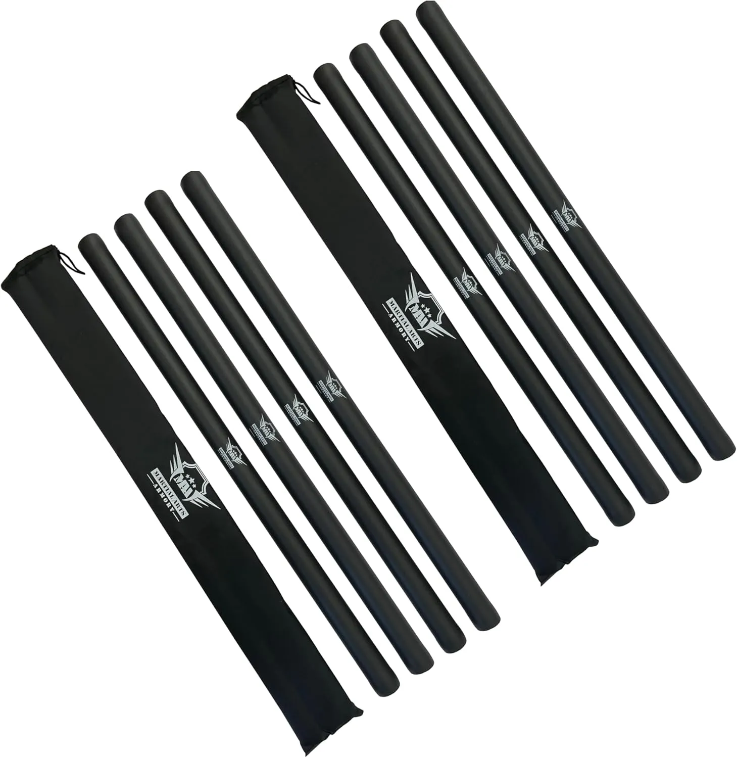 Escrima Training Sticks, 20 Inches, Foam Padded, 8 Pack with Carry Bags