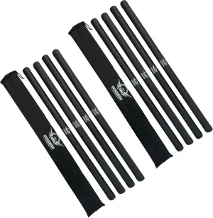 Escrima Training Sticks, 20 Inches, Foam Padded, 8 Pack with Carry Bags
