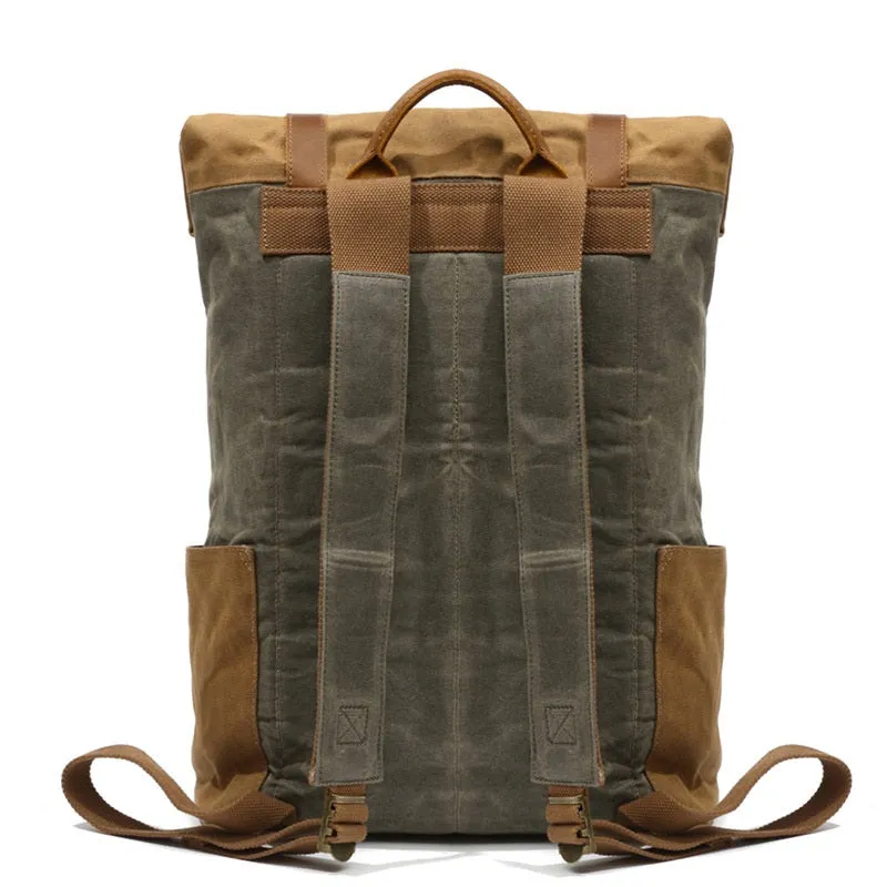 Fashion Canvas leather School Bag Travel Bag