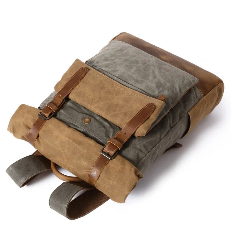 Fashion Canvas leather School Bag Travel Bag