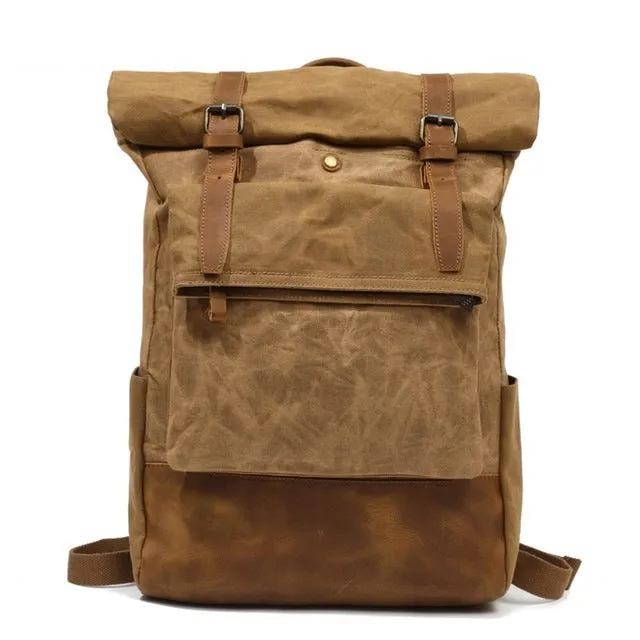 Fashion Canvas leather School Bag Travel Bag