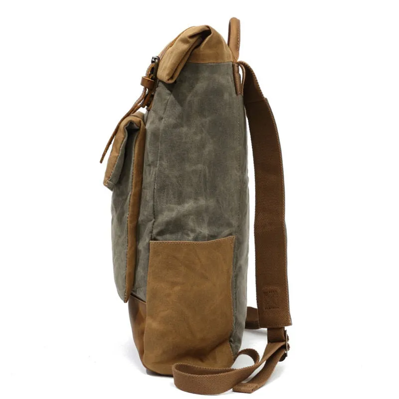 Fashion Canvas leather School Bag Travel Bag