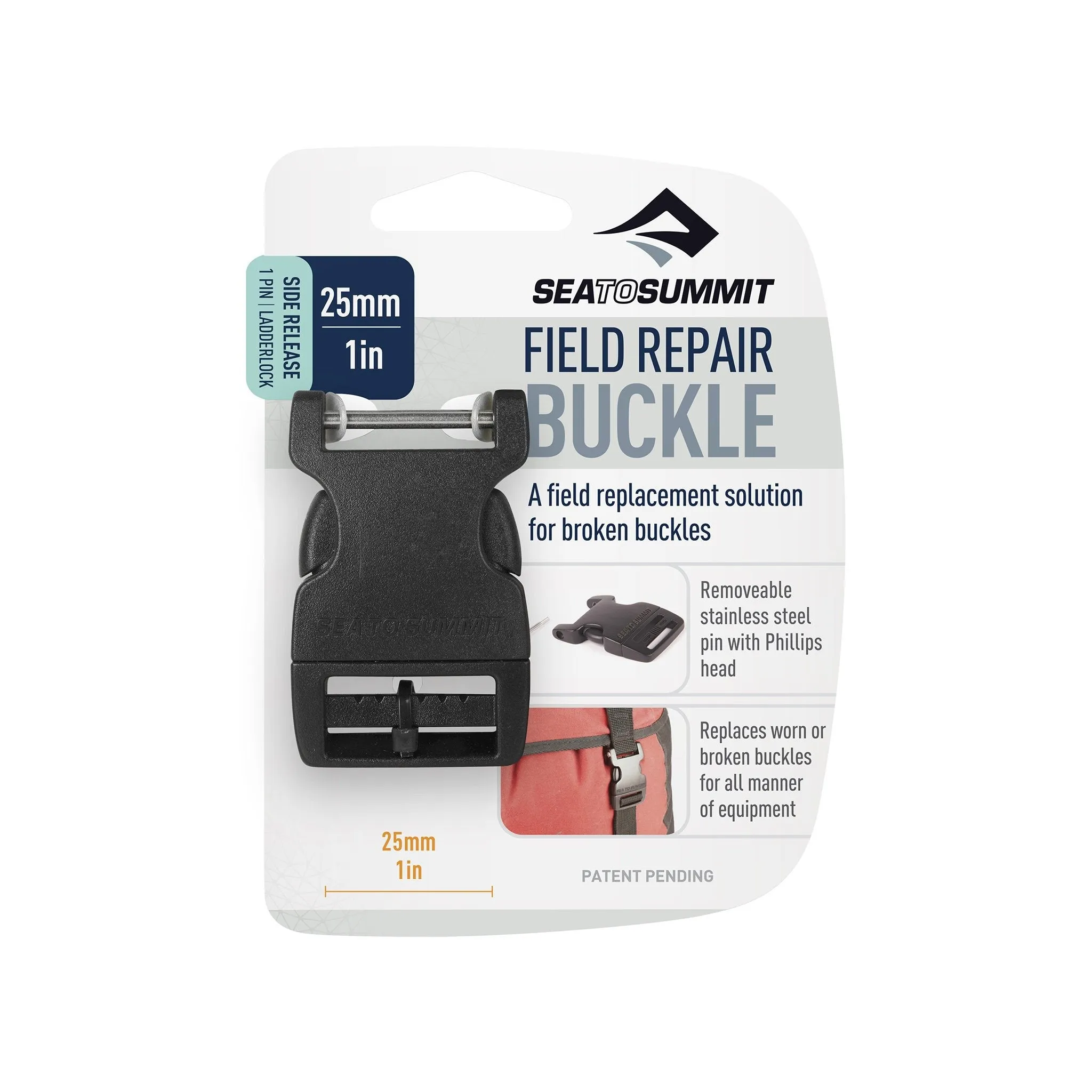 Field Repair Buckle with Removable Pin