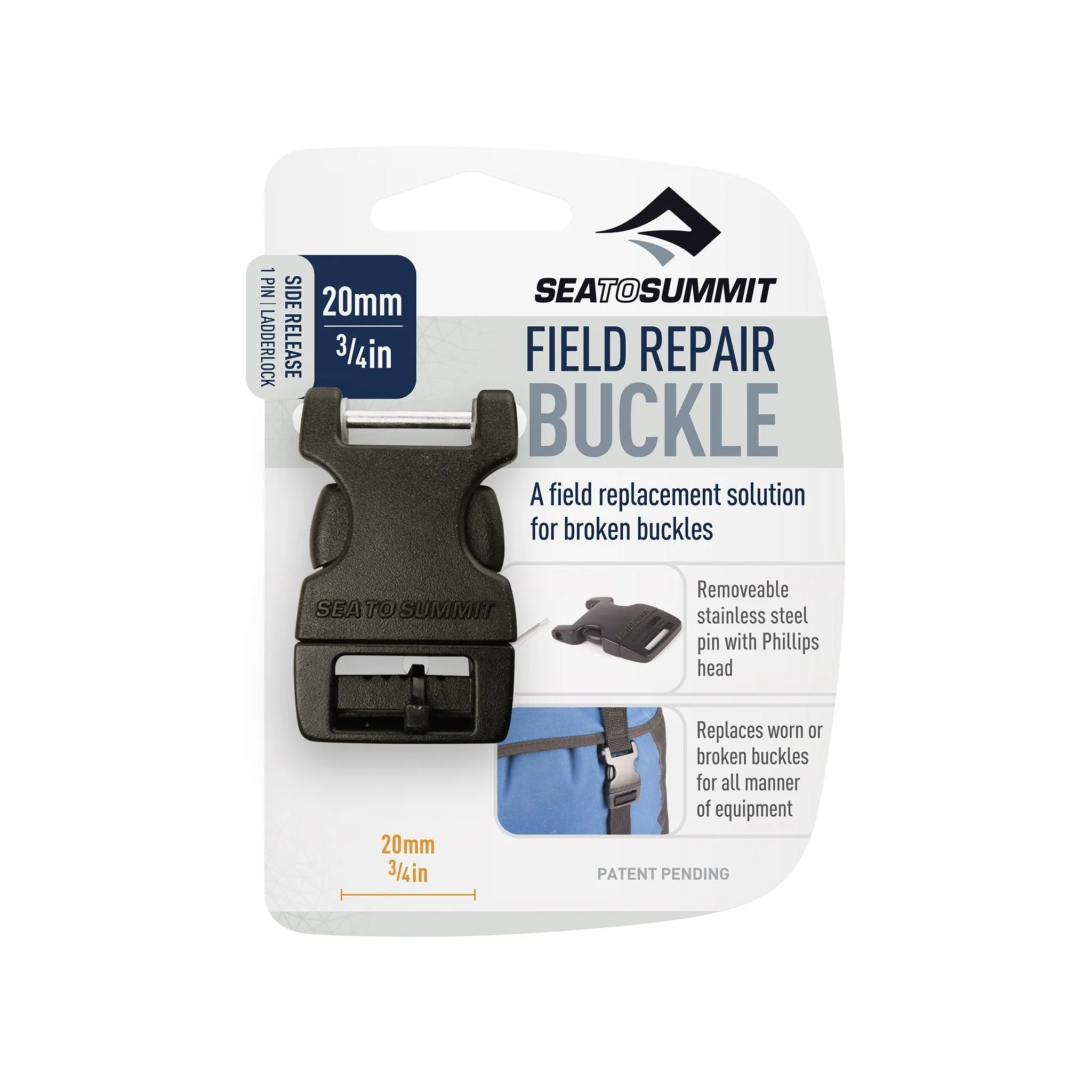 Field Repair Buckle with Removable Pin