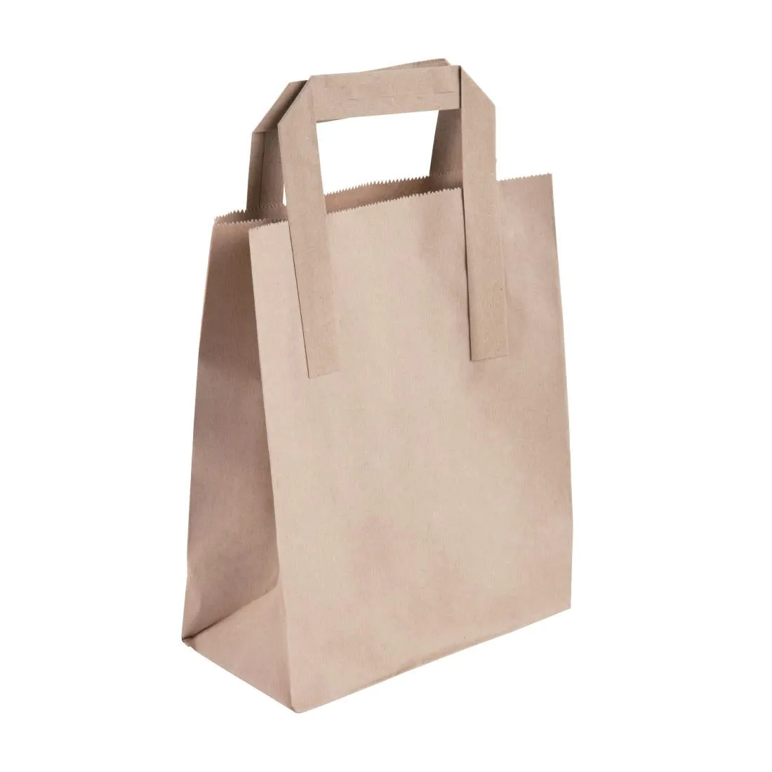 Fiesta Recyclable Brown Paper Bag with Handles Small (250 Pack)