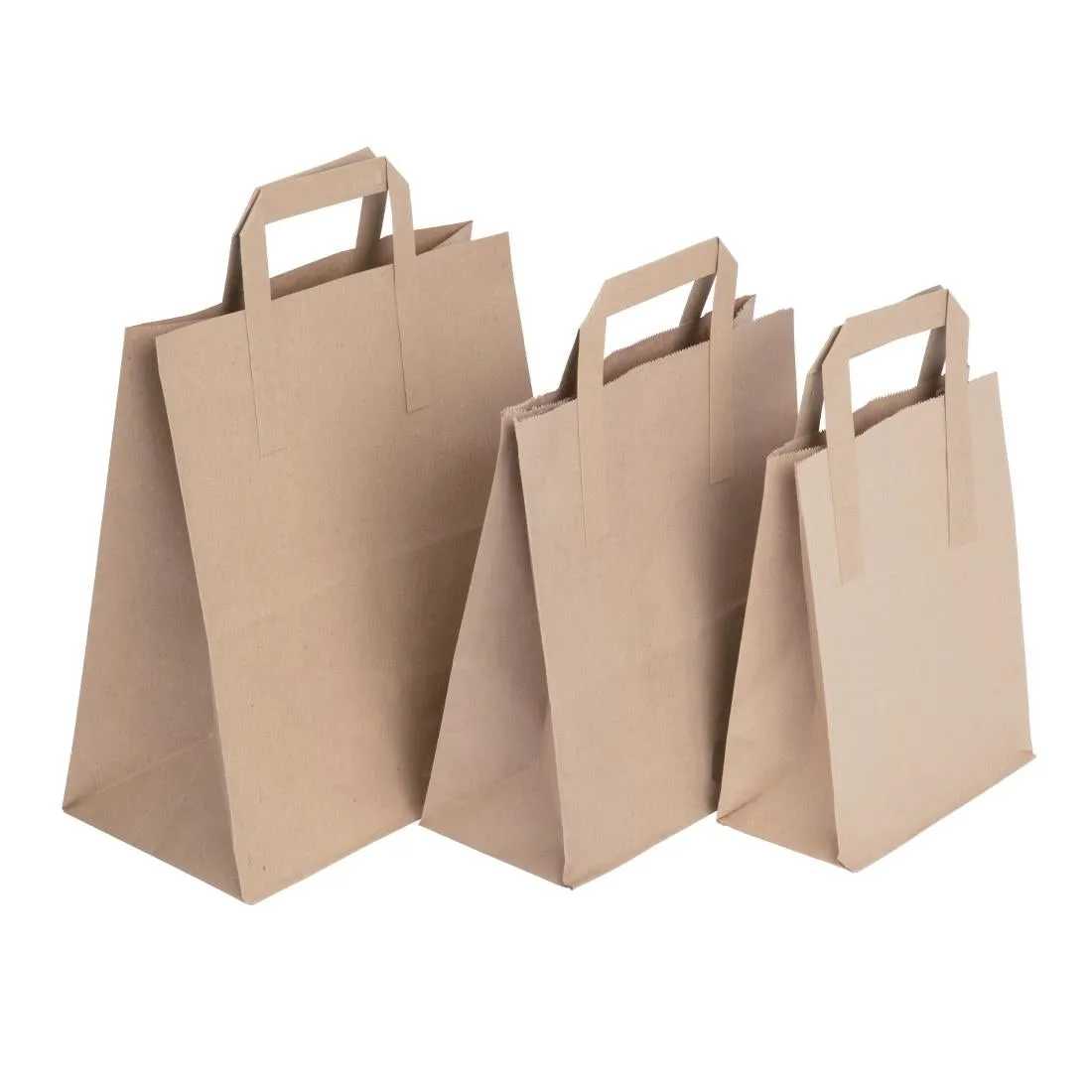 Fiesta Recyclable Brown Paper Bag with Handles Small (250 Pack)
