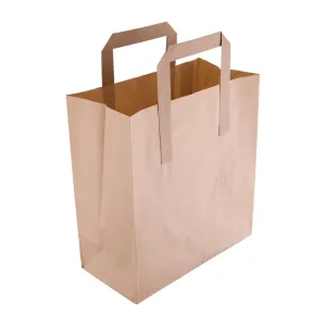 Fiesta Recyclable Brown Paper Bag with Handles Small (250 Pack)