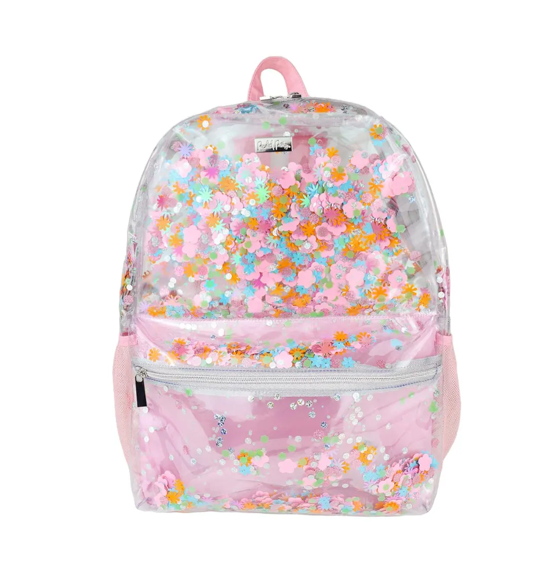 Flower Shop Confetti Clear Backpack