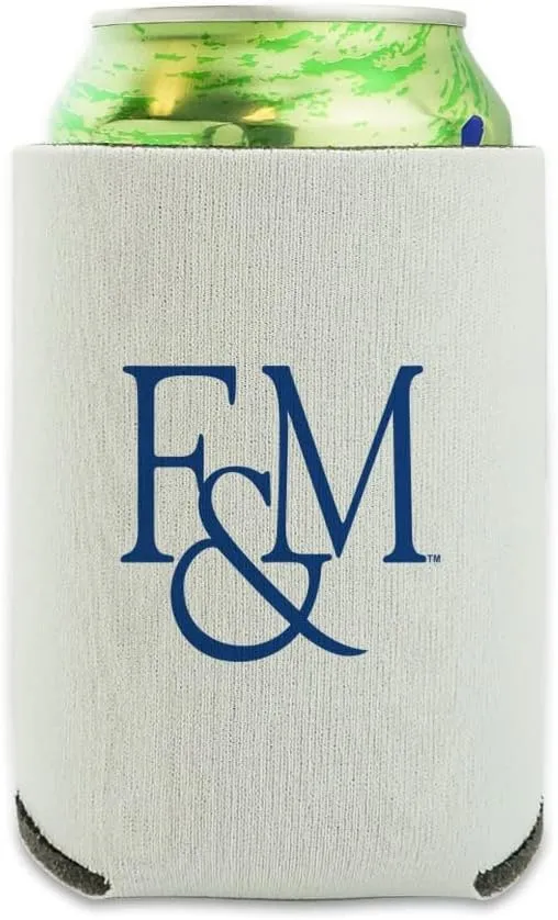 Franklin & Marshall College Secondary Logo Can Cooler - Drink Sleeve Hugger Collapsible Insulator - Beverage Insulated Holder