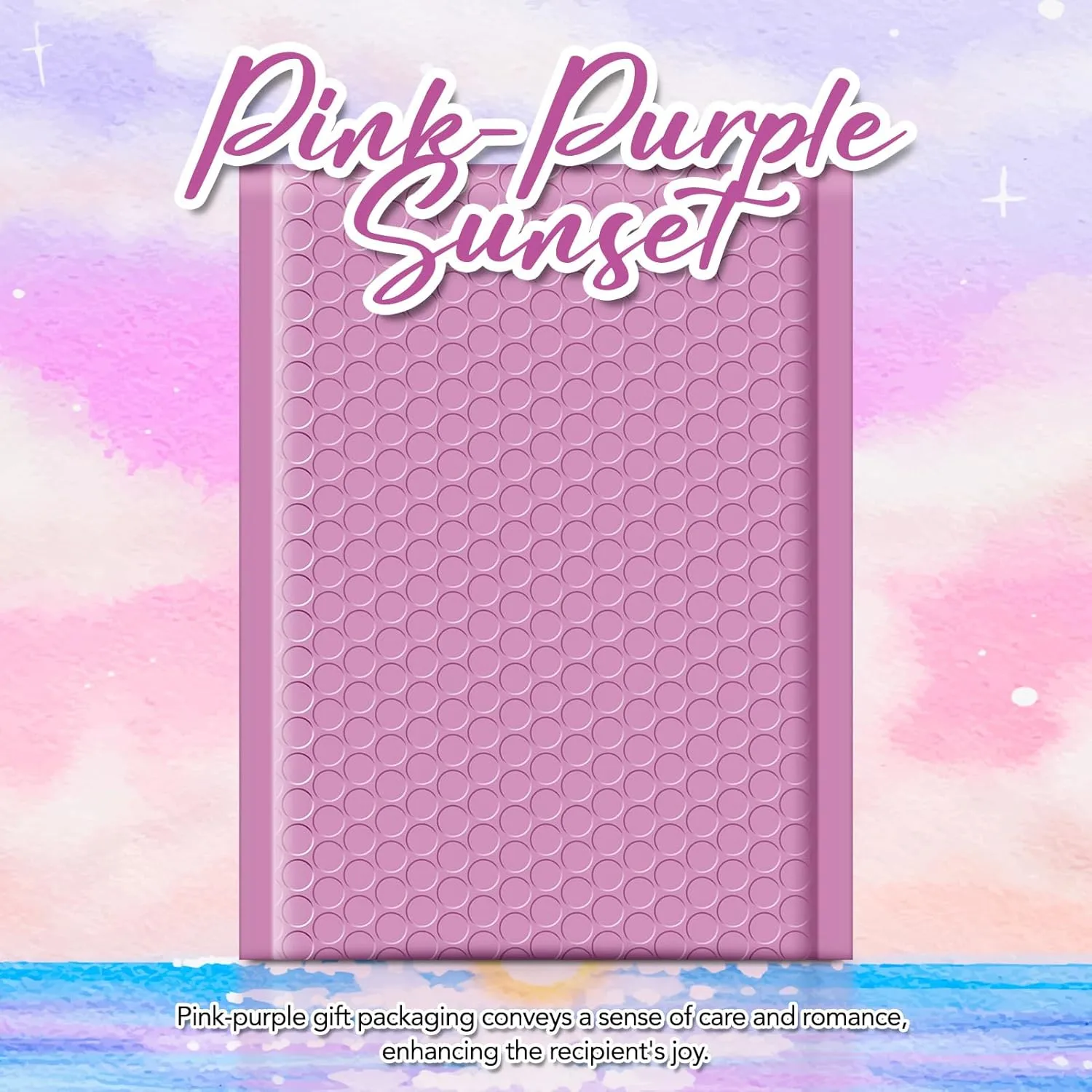 Fuxury Bubble Mailers 6x10" 100 Pack, Pinkish Purple Padded Envelopes Usable Size 6x9" Self Seal Mailing Envelopes Bubble Padded Shipping Bags for Mailing,Packaging, Small Business