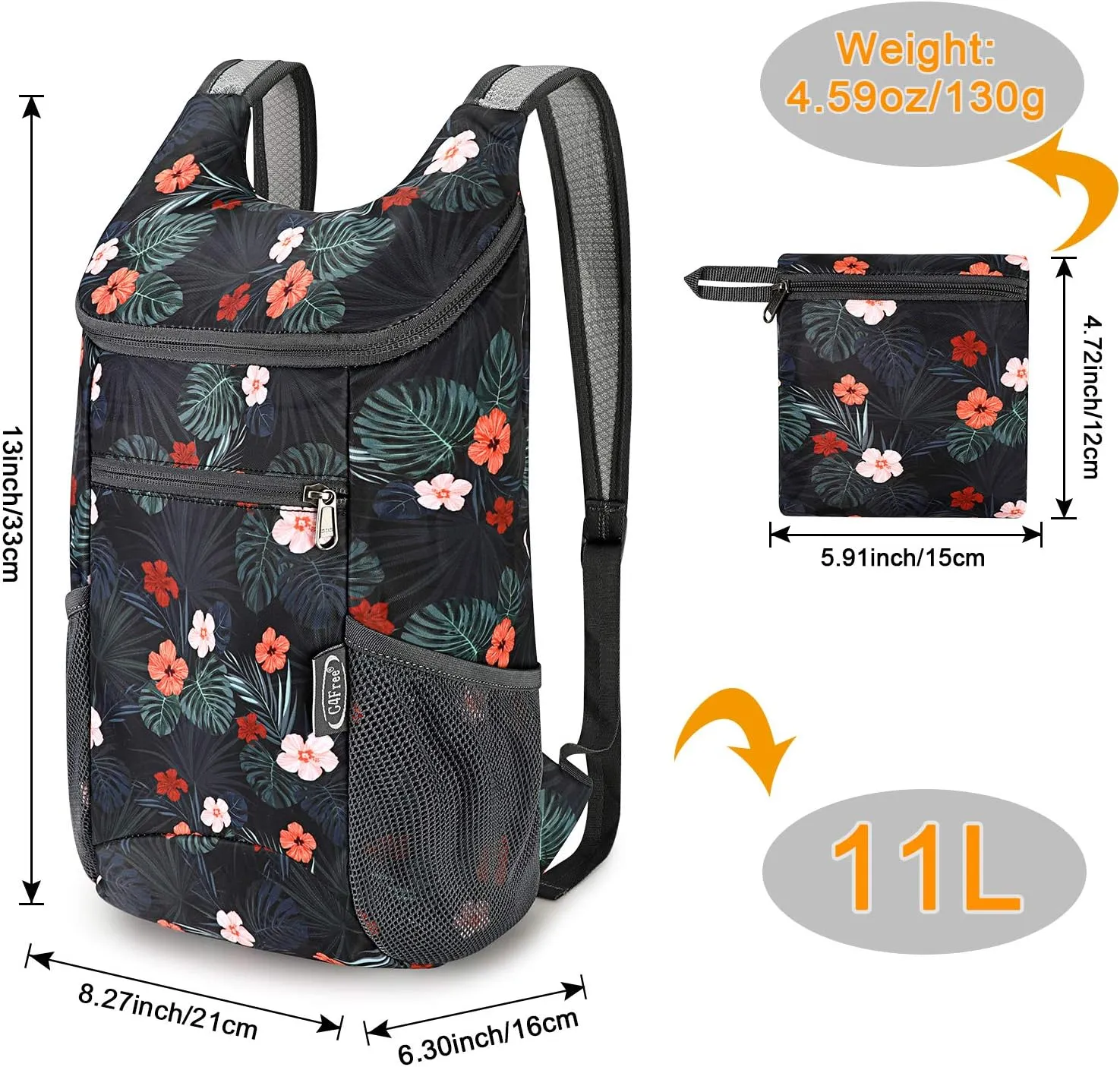 G4Free Lightweight Packable Hiking Backpack for Men Women Small Hiking Daypacks Foldable Shoulder Pack Casual Outdoor Bag