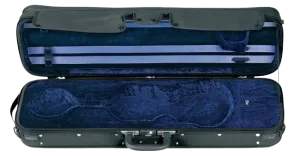 GEWA Liuteria Concerto Violin Case Oblong Black with Blue Interior 4/4