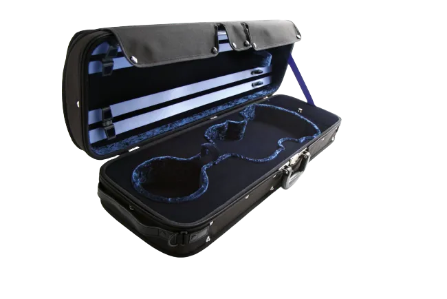 GEWA Liuteria Concerto Violin Case Oblong Black with Blue Interior 4/4