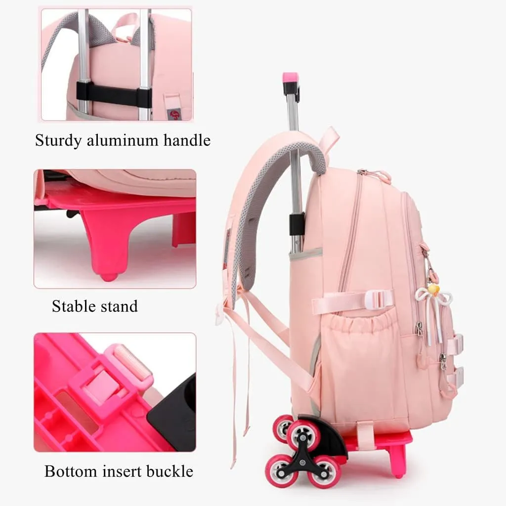 Girls Rolling Backpack Wheeled Backpack for Boys Trolley School Bags Kids Luggage Roller Backpack with Wheels