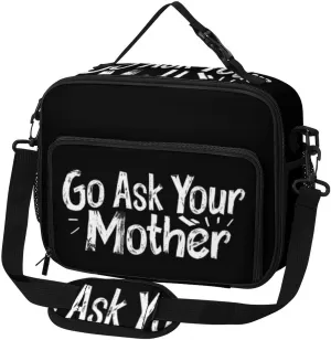 Go Ask Your Mother Large Insulated Lunch Bag Reusable Lunch Cooler Bags Tote for Work Picnic Outdoor